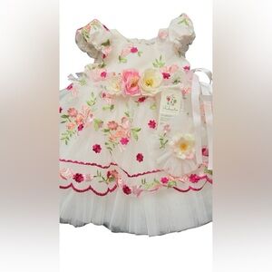 Andreeatex ivory and pink dress f